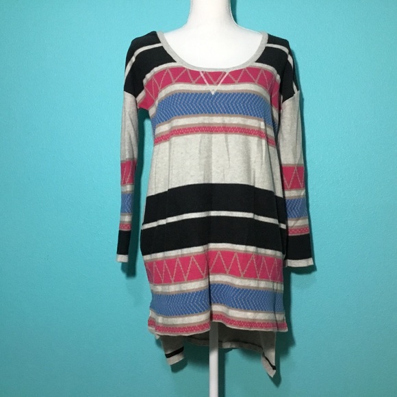 Free People Sweaters - Free People Tribal Striped Tunic Sweater